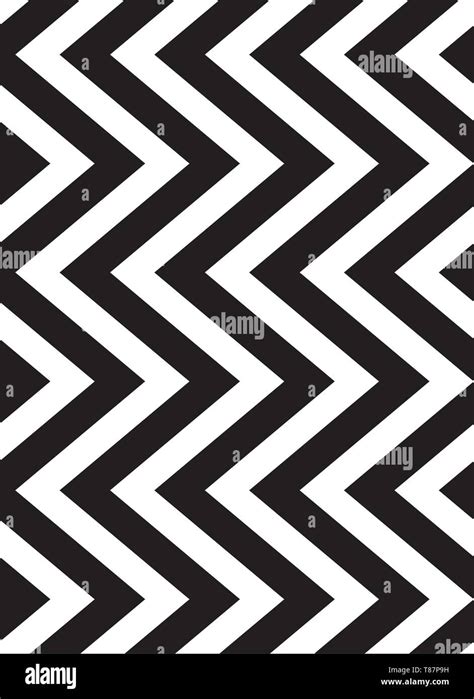 Seamless Black And White Zigzag Stripes Pattern Geometric Repeating