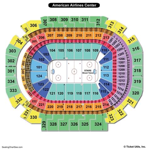 American Airlines Arena Seating Chart Dallas Stars Elcho Table