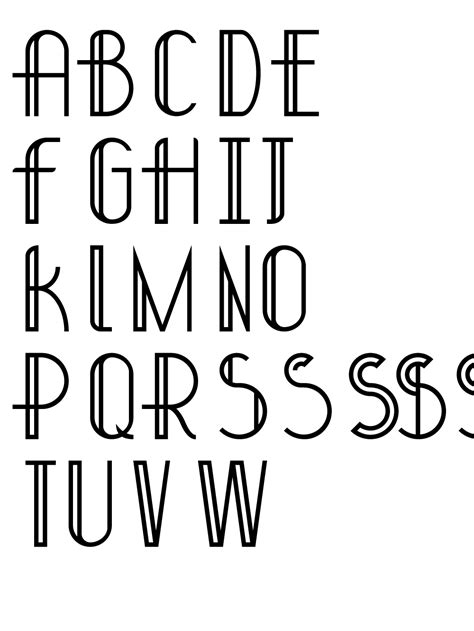 Typography Art Deco Font