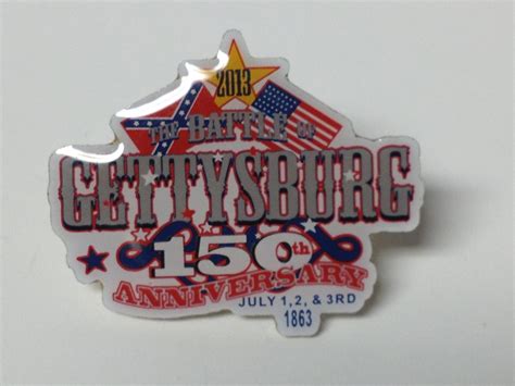 Battle Of Gettysburg 150th Anniversary Lapel Hat Pin New Gettysburg