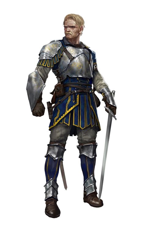 Male Human Cavalier Fighter Knight Aristocrat Pathfinder Pfrpg Dnd D