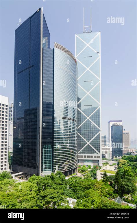 Bank Of China Tower And Citibank Plaza Buildings Central Hong Kong
