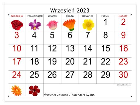 Kalendarz Wrzesień 2023 Do Druku “621ns” Michel Zbinden Pl