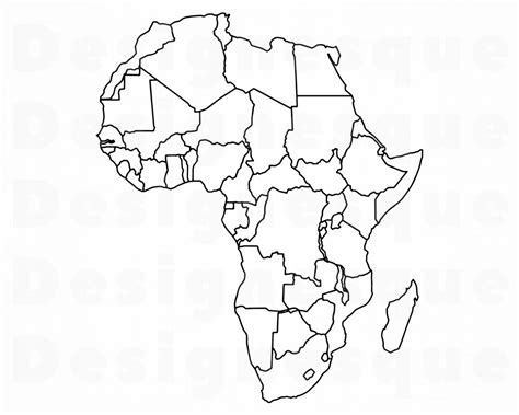Erradicar Libro Guinness De Récord Mundial Vacío Mapa De Africa Sin
