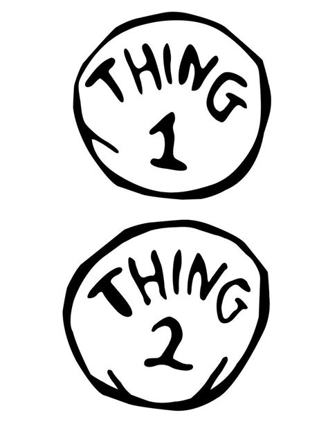 Thing One And Thing Two Printable Template Printable Templates