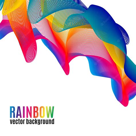 Premium Vector Rainbow Lines Vector Background
