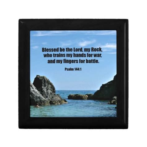 Psalm 1441 Blessed Be The Lord My Rock T Box Zazzle