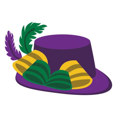 Mardigras Hat Feathers Flat Transparent Png And Svg Vector File