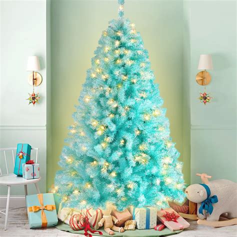 7ft Pre Lit Christmas Tree With 200 Warm White Led Lights Ifanze