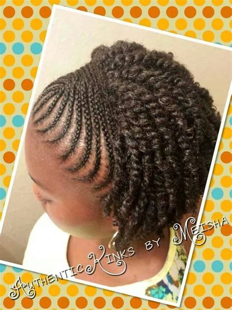 Flat Twist Or Cornrow Back And Side Sections Then Use Two Strand Twists