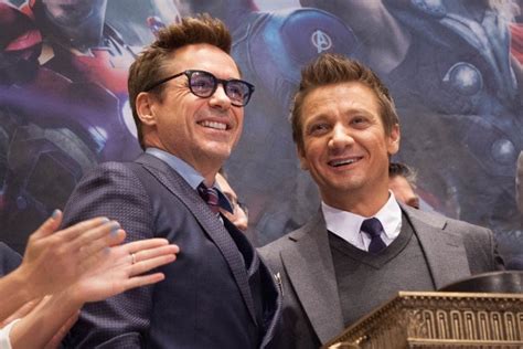 Robert Downey Jr And Jeremy Renner Ring Nyse Bell To Promote Avengers