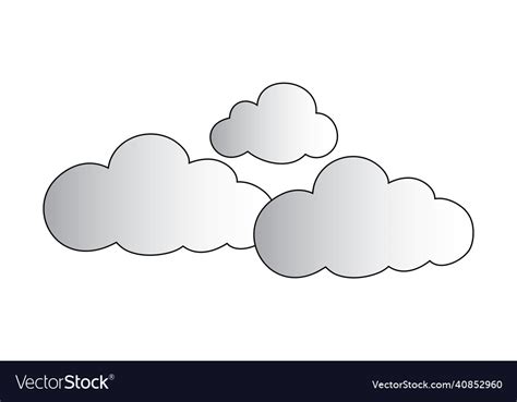 Gray Clouds Royalty Free Vector Image Vectorstock