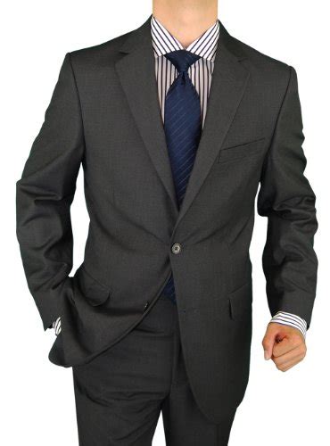 Salvatore Exte Mens 2 Button Charcoal Gray Suit Modern Mans World