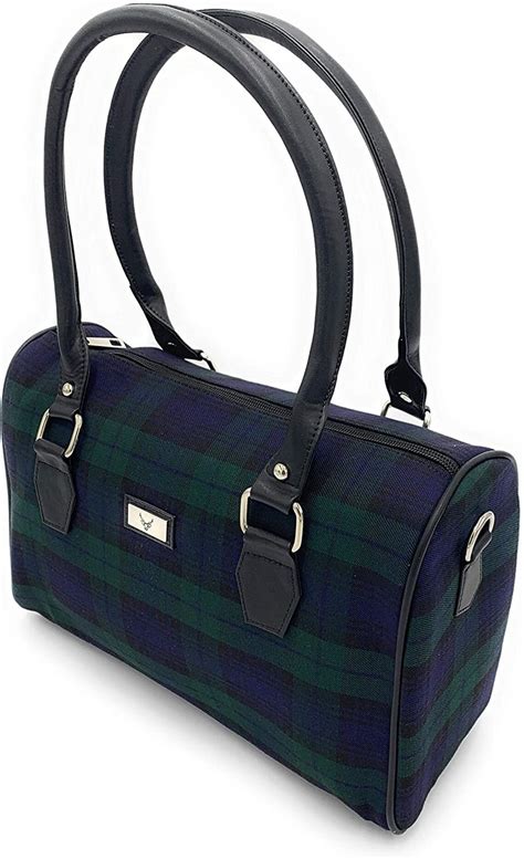 Black Watch Tartan Handbag With Adjustable Detachable Shoulder Etsy Uk