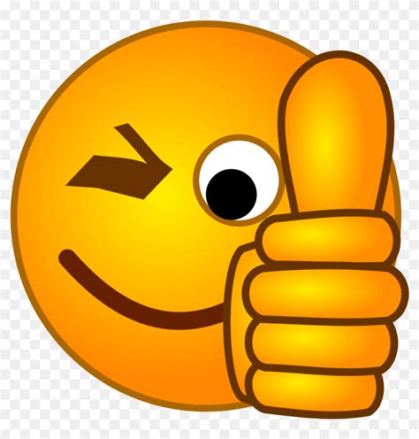 Thumb Signal Emoji Smiley Clip Art Thumbs Up Smiley Hd Png Download