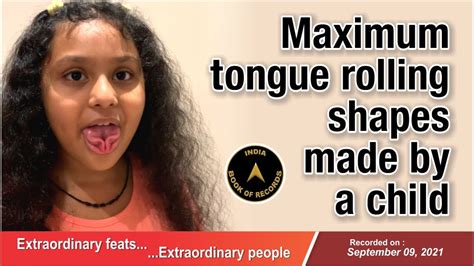 Maximum Tongue Rolling Shapes Made By A Child Youtube