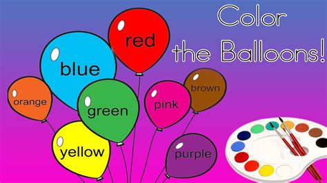 Color, learn and, above all, have fun. Color the Balloons Coloring For Children Learn Color the ...