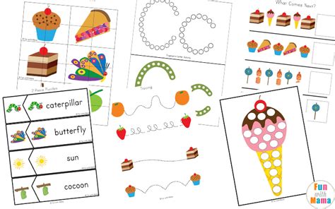 The very hungry caterpillar is a perfect children book to fo with all different kinds of themes and activities. The Very Hungry Caterpillar Activities - Fun with Mama