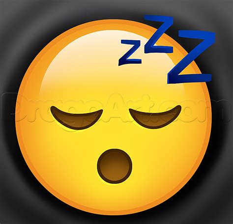 An Emoticive Smiley Face With The Word Zzz On Its Forehead