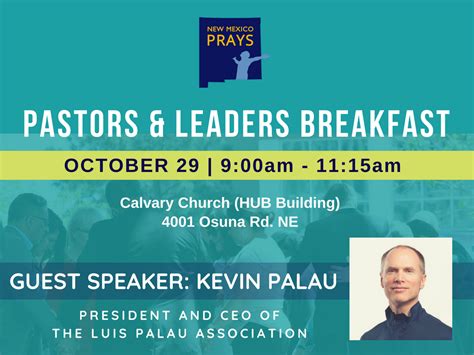 Pastors And Leaders Breakfast At Calvary Church In Abq October 29th