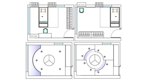 Bedroom Plan And Ceiling Design Autocad Drawing Cadbull