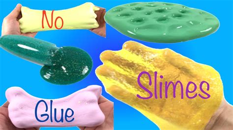 Slime 5 Ways Without Glue Diy How To Make Slime Without Baking Soda