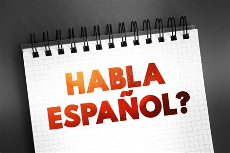 Habla Espanol Speak Spanish Word Cloud Education Business Concept