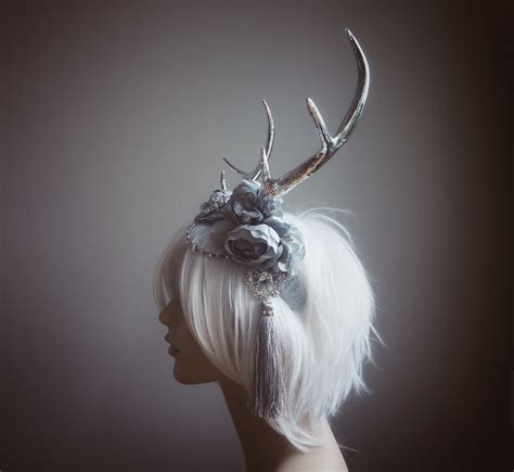 Silver Stag Headdress Sold Serpentfeathers