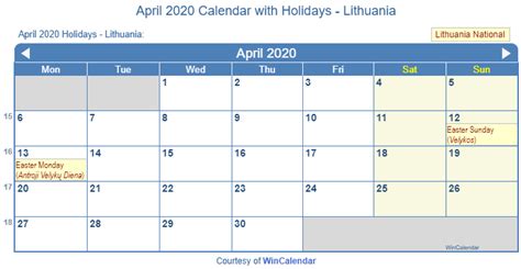 Print Friendly April 2020 Us Calendar For Printing