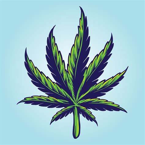 Medical Hand Drawn Cannabis Leaf 3226194 Vector Art At Vecteezy