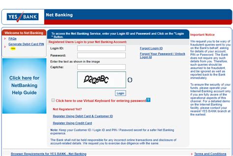Yes Bank Net Banking How To Register Login And Transfer Funds