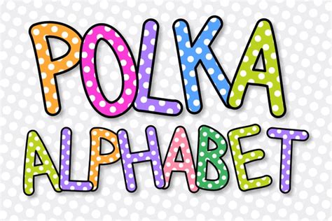 Alphabet Polka Dot Decorative Lettering Clipart 739154