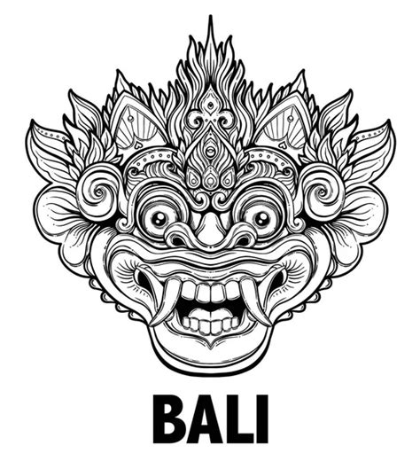ᐈ Barong Bali Mask Stock Vectors Royalty Free Balinese Mask
