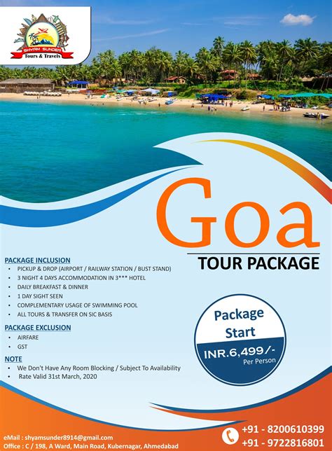 Brochure About Goa Simple Brochure Example