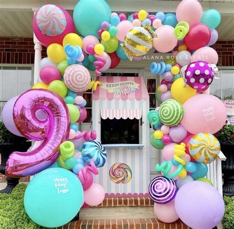 Candyland Candy Party Candy Balloons Ice Cream Party Balloon Arch