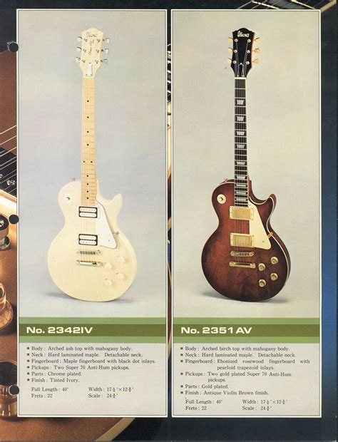 1976 Ibanez Guitar Catalog