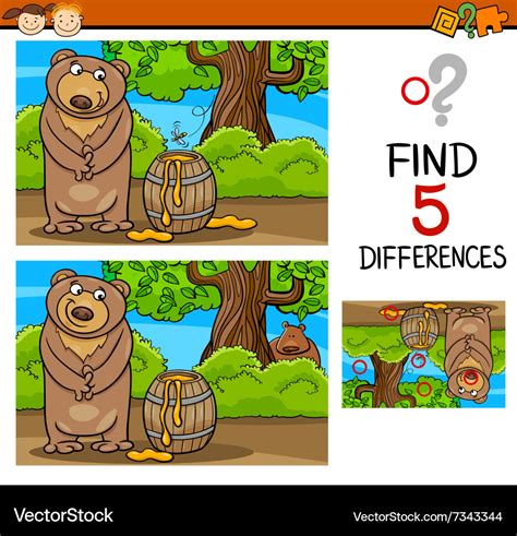 Find Differences Task For Kids Royalty Free Vector Image