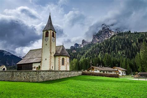 Small Italian Church Dolomites Italy Stock Image Image Of