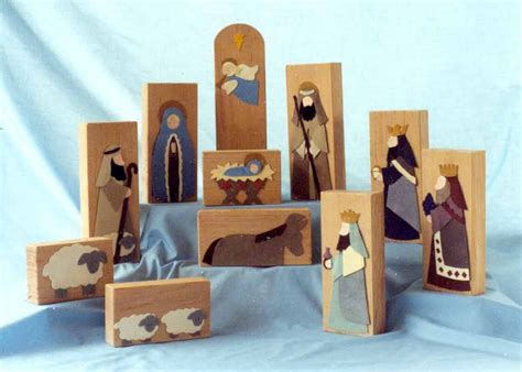 Wooden Nativity Scene Blocks Christmas Diy Nativity Crafts Diy
