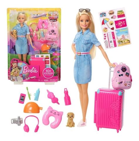 Muñeca Barbie Viajera Con Accesorios Fwv25 Mattel Bestoys Cuotas Sin