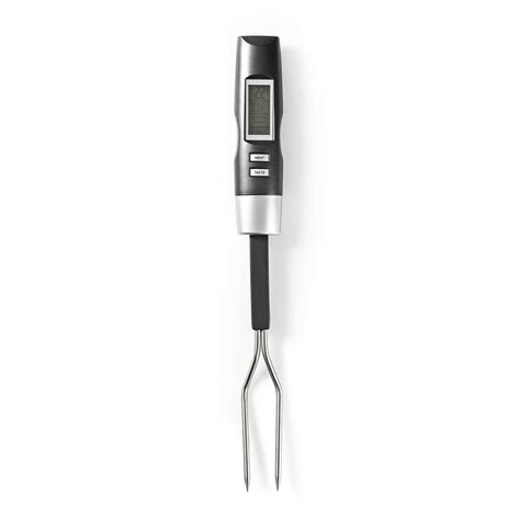 Digital Meat Thermometer Fork Probe Pre Programmed Cooking Settings Bbq