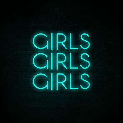 Girls Girls Girls Neon Sign Neon Girl Sign For Bedroom Nippycustom