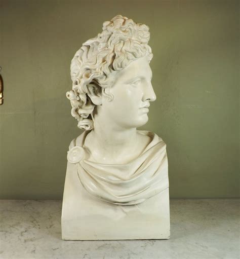 Large Antique Plaster Bust Of Apollo 400540