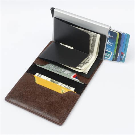 New wallet aluminum alloy credit card holder leather card automatic pop up beastbymina. WA49C Slim Aluminum Credit Card Holder Wallet - RetailBD