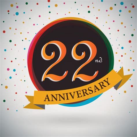 ᐈ Happy 22 Anniversary Stock Images Royalty Free 22nd Anniversary