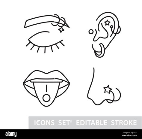 Ear Jewellery Stock Vector Images Alamy