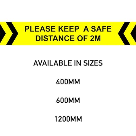 2m Distance Sign Etsy