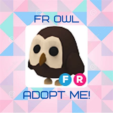 Fr Owl Adopt Me Roblox Fly Ride Pet Etsy