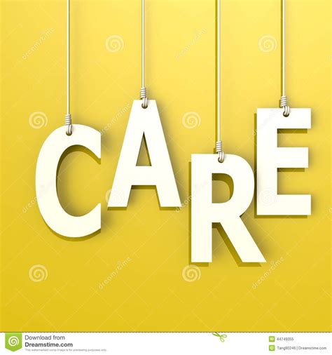 Care Word In Blue Background Stock Illustration Illustration Of Care