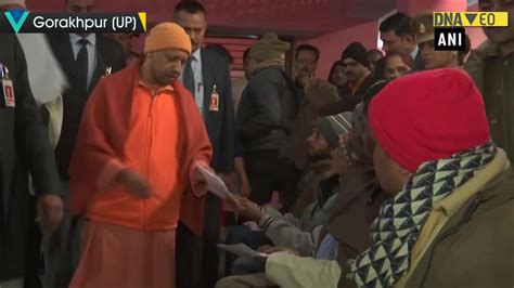 Cm Yogi Holds Janta Darbar At Gorakhnath Temple